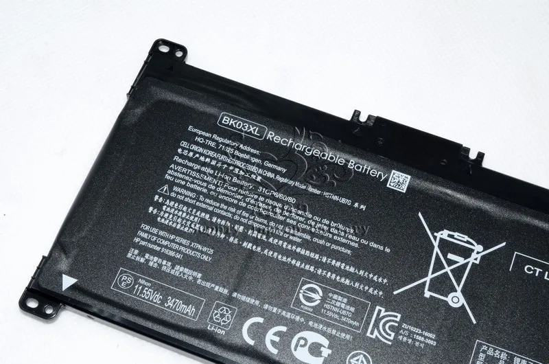 JIGU HSTNN-UB7G UB7G BK03XL TPN-W125 Original New Laptop Battery For HP Pavilion 14-ba001ns x360 14-ba000 11.55V 41.7WH | Компьютеры и