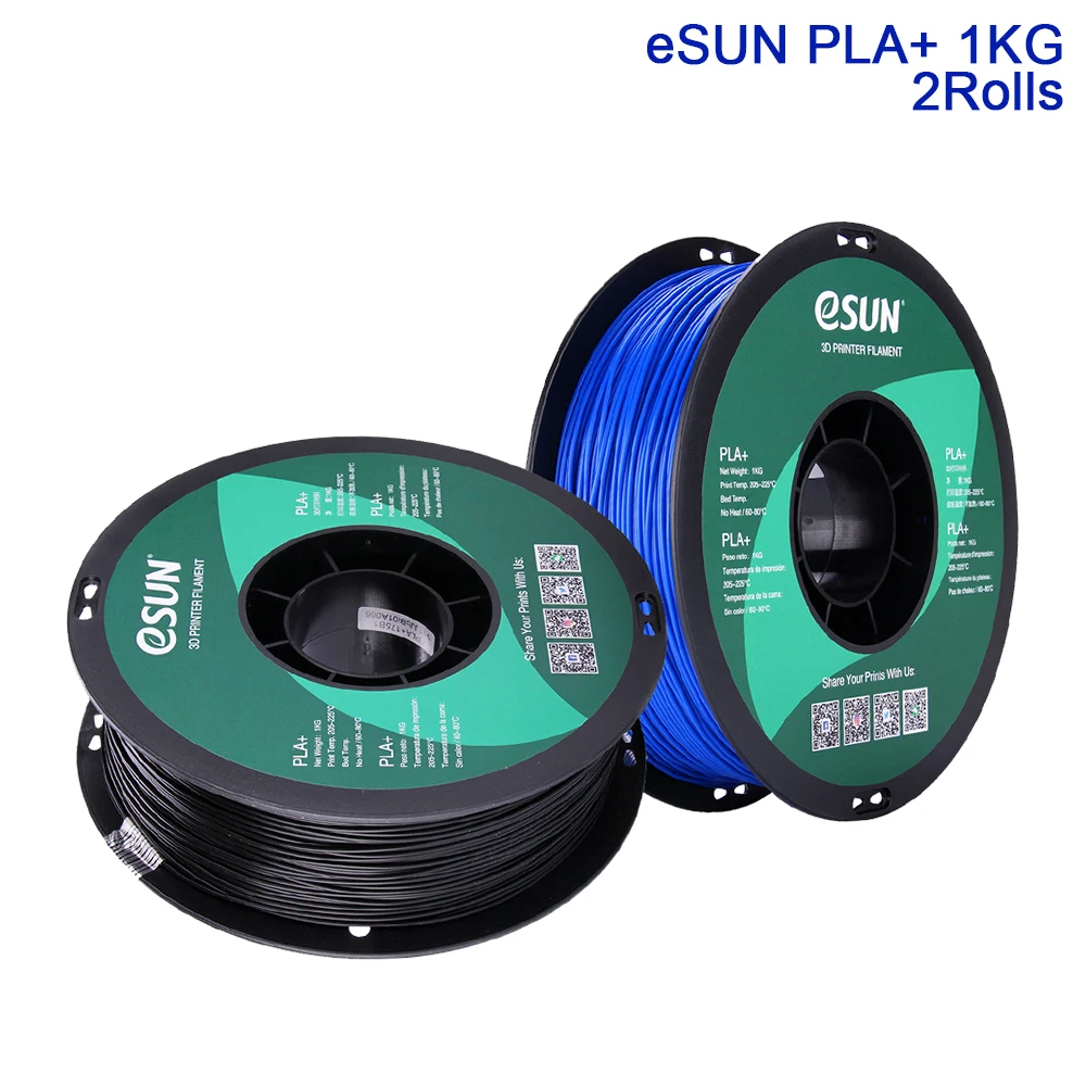 Нить для 3D-принтера BIQU eSUN PLA Plus 2 рулона 1 75 мм + кг CR10 Ender3 V2 PRO B1 BX катушка материалы