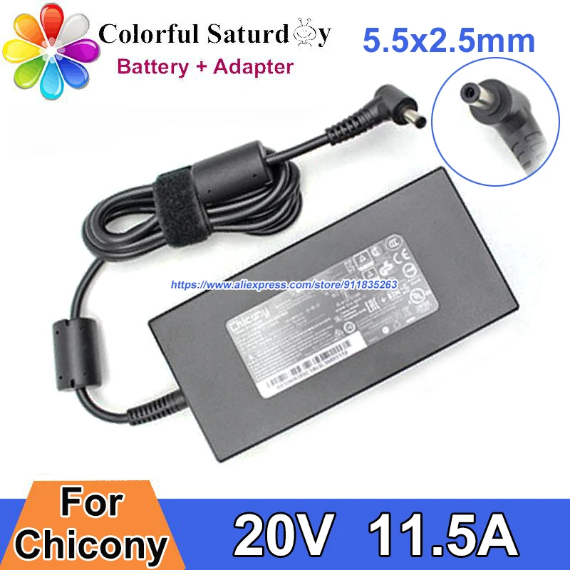 20v 11.5a Power Supply A230a038p Laptop Charger 5.5x2.5mm
