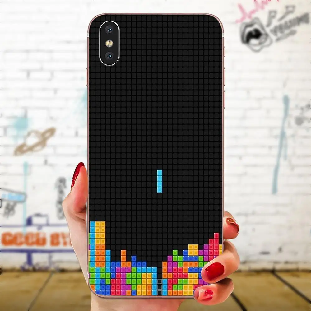 Мягкие чехлы из ТПУ кожи Капа для Galaxy J1 J2 J3 J330 J4 J5 J6 J7 J730 J8 2015 2016 2017 2018 mini Pro тетрис