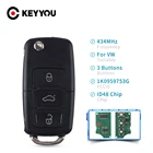 Чип KEYYOU ID48 434 МГц для VW Volkswagen Golf Passat Polo Jetta Touran Bora Sharan 1K0 959 753 G 2004 - 2010 дистанционный Автомобильный ключ