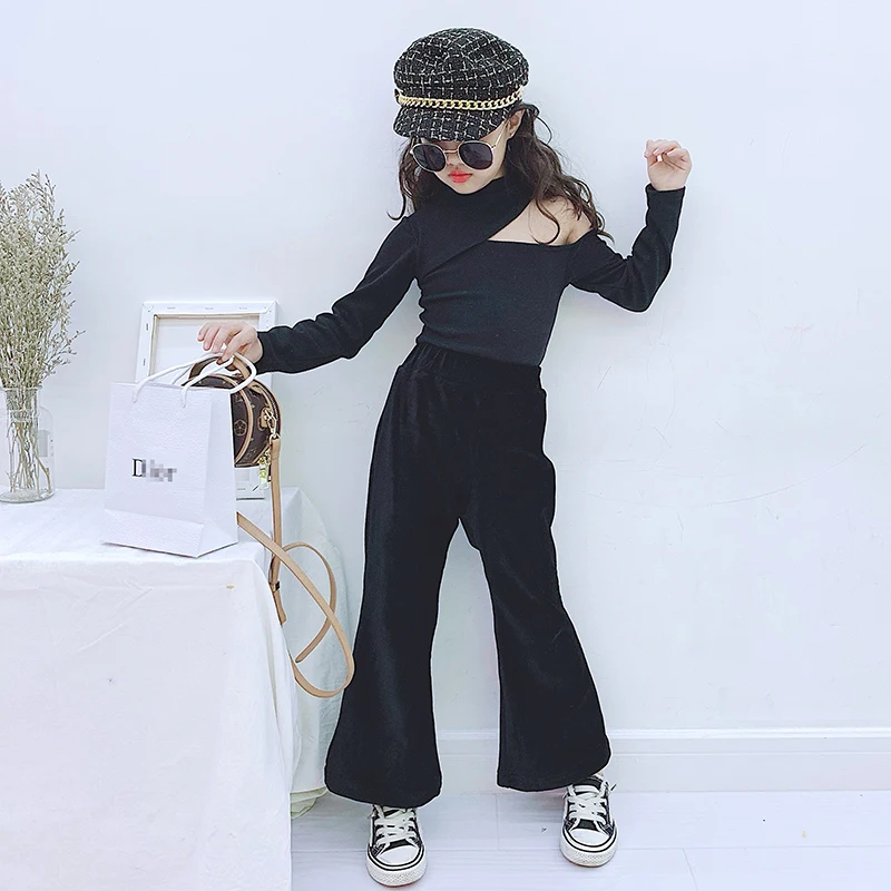 Футболка для девочек на весну осень Детская футболка модные детские топы уличная