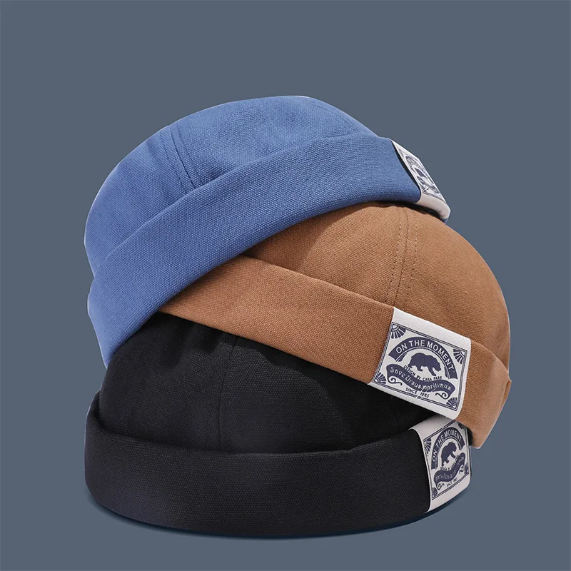 

2021 New Retro Hip-Hop Men's&Women's Hats Washed Cotton Adjustable Beanie Landlord Breathable Rimless Convenient Sailor Hat