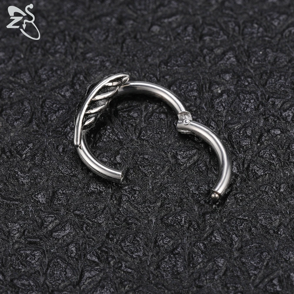 Кольцо для пирсинга носа ZS ювелирное украшение кольцо из нержавеющей стали