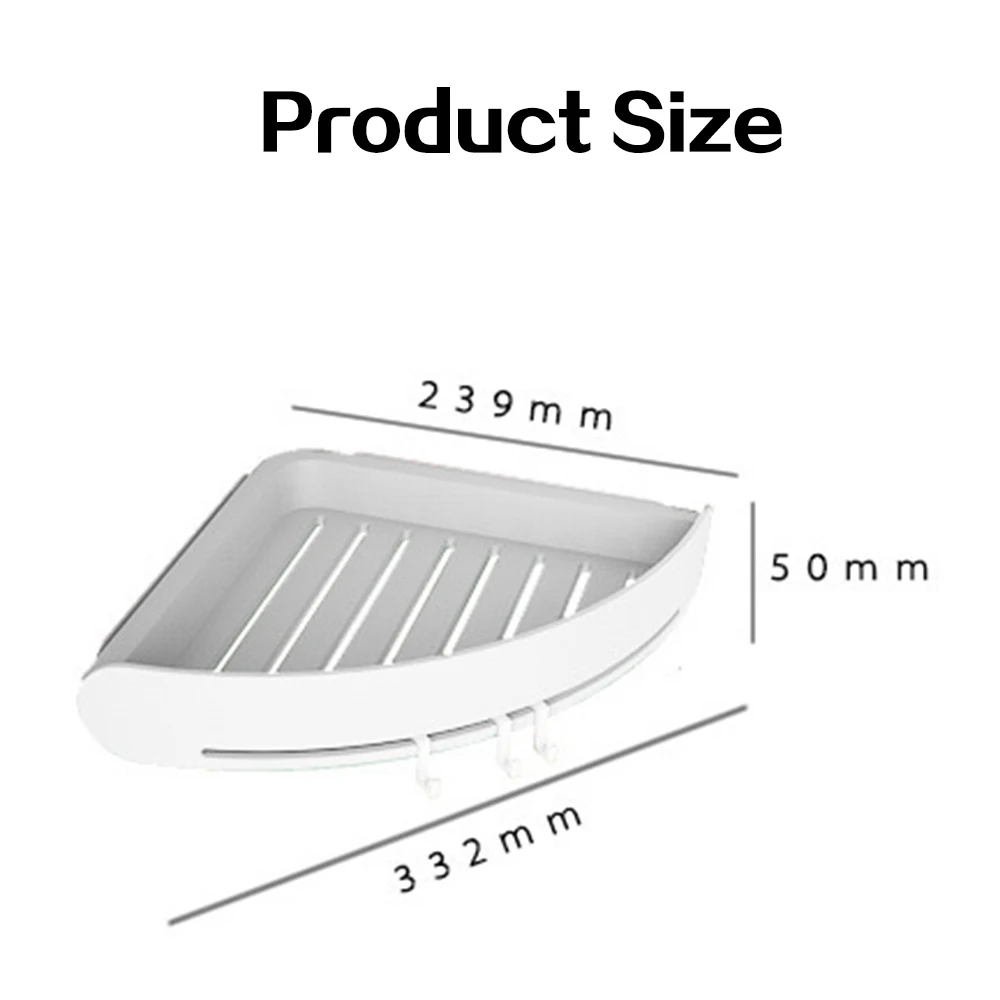 

Bathroom Shelf Organizer Corner Shelf Storage Holder Plastic Bathroom Rack Suction Cup Shower Wall Holder Shampoo Holder