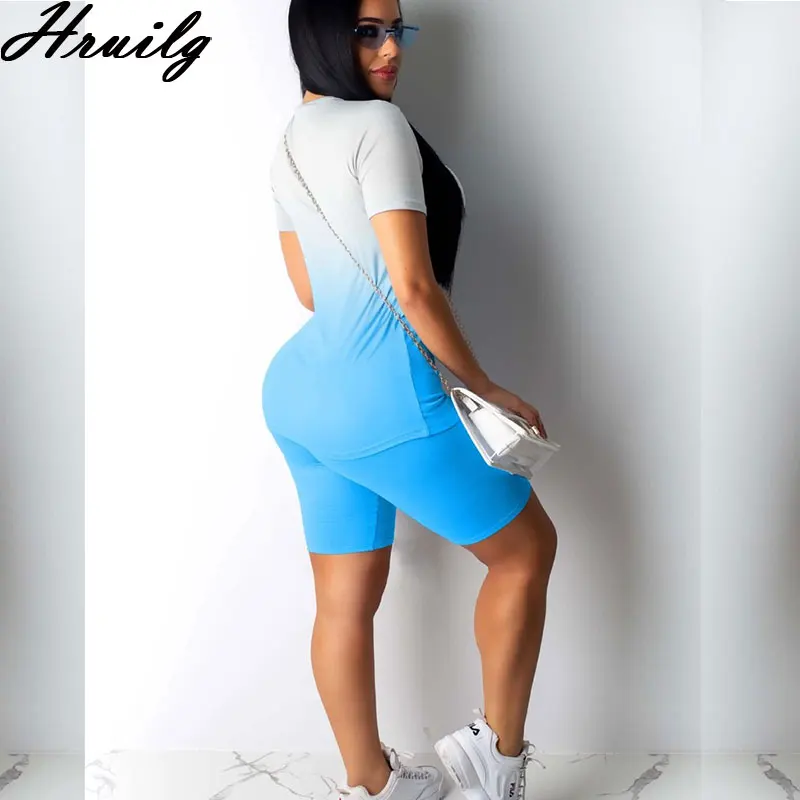 

Woman Two Piece Outfit Set Short Sleeve Lips Print T-shirt&short Pants 2piece Set Women Streetwear Fitness Ladies Tracksuit Sets