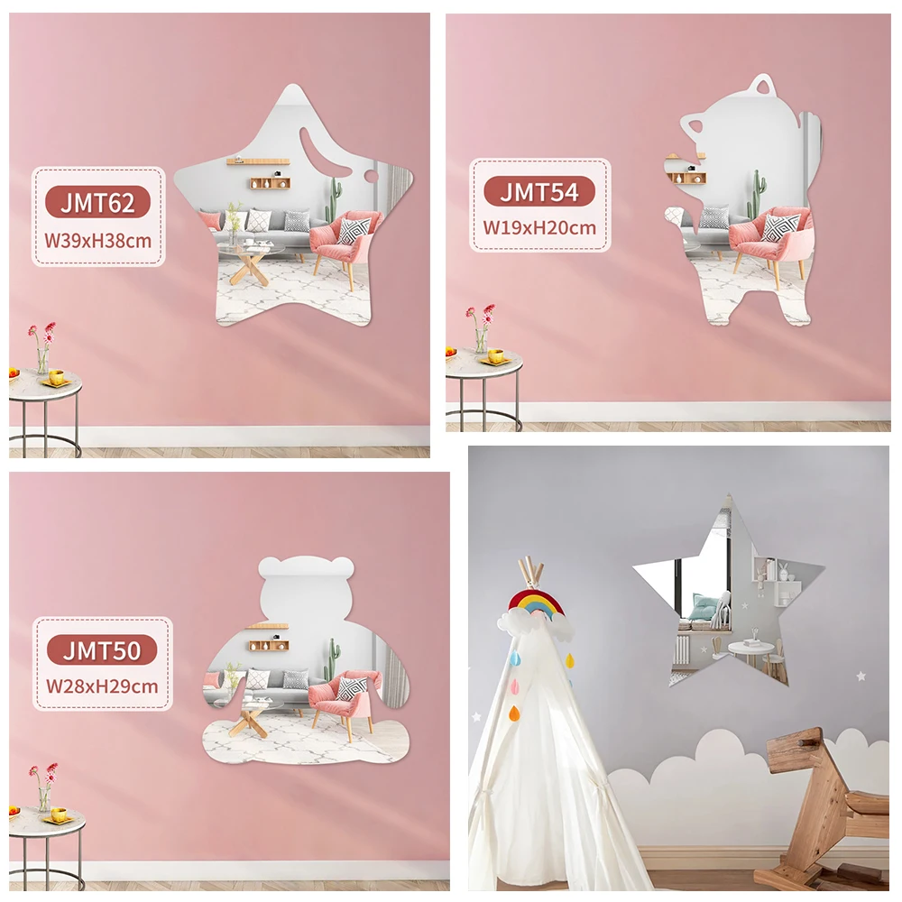 

Animal children's room mirror stickers kindergarten bear star fox cloud diy art wall stickers