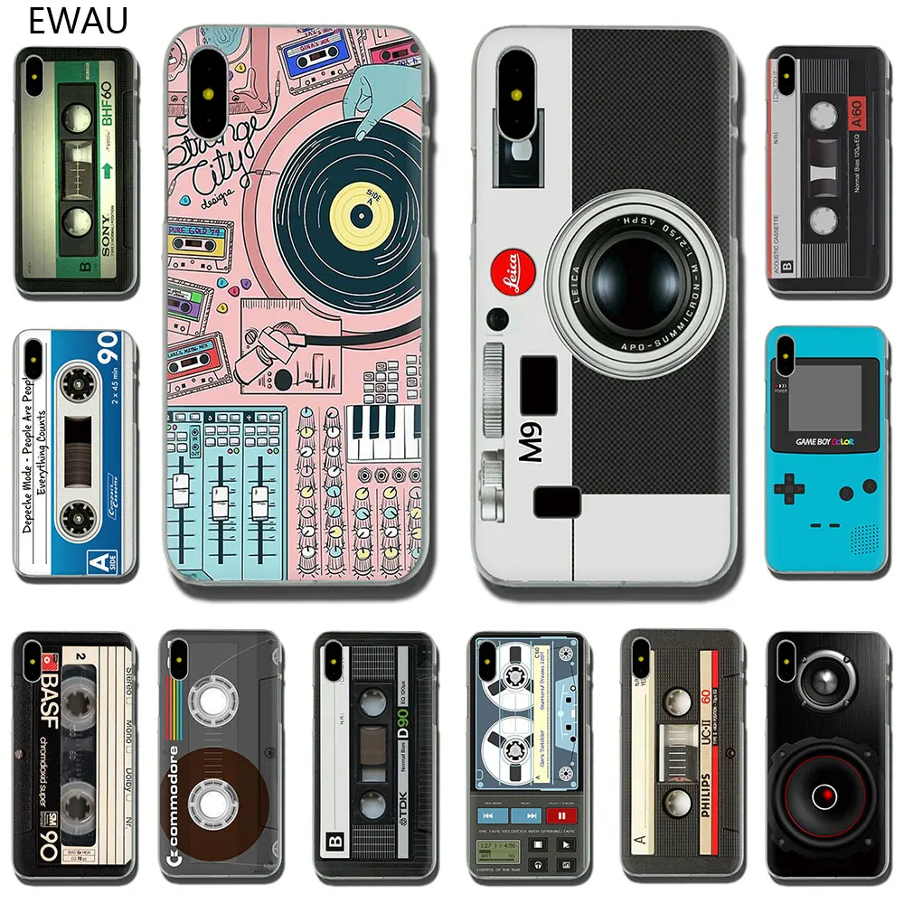 EWAU Модная ретро Смешанная кассета лента объемная камера Жесткий чехол для