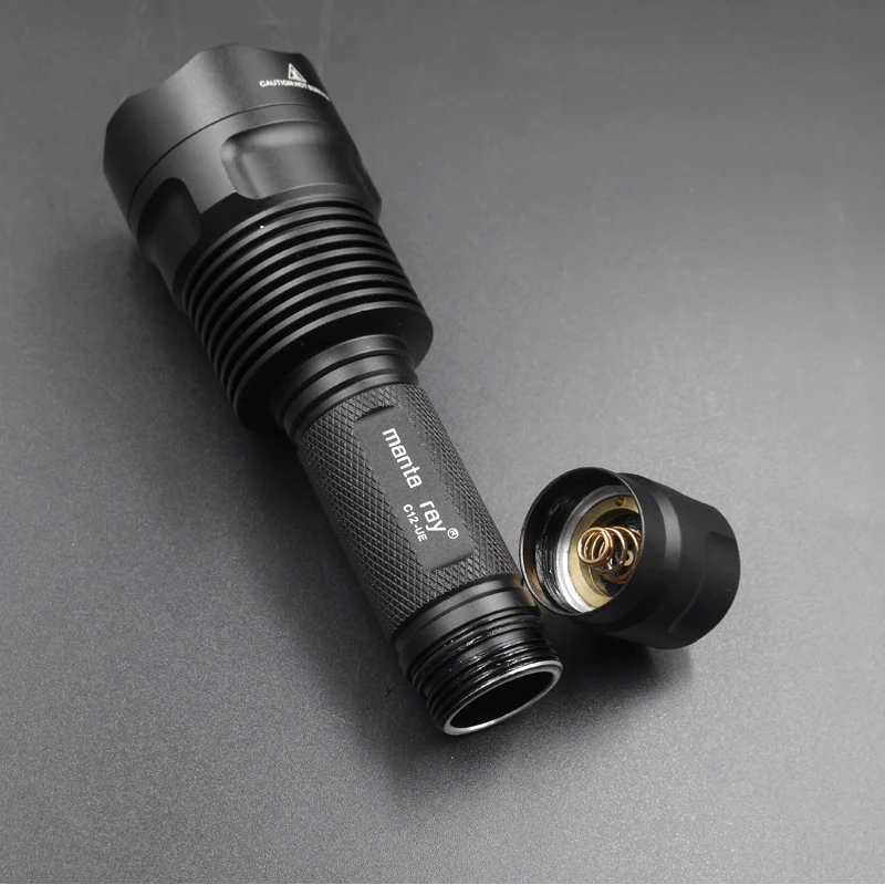 Cree XHP50.2 6500K 3V led flashlight torch lamp black manta ray C12-UE copper DTP board and ar-coated inside new firmware SMO/OP | Лампы и