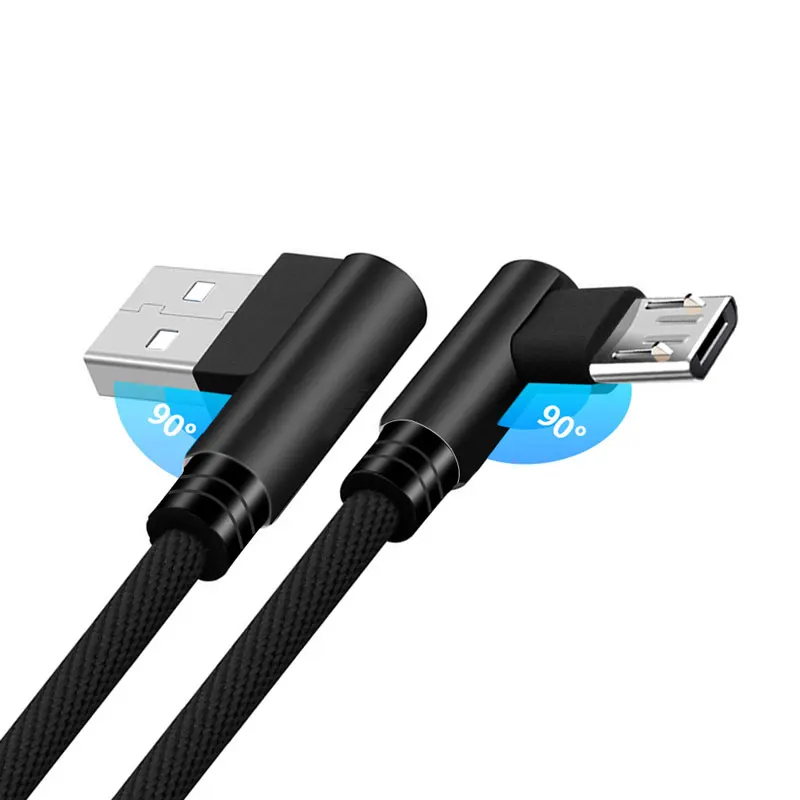 Кабель Micro USB для быстрой зарядки кабель и передачи данных в нейлоновой оплетке 90