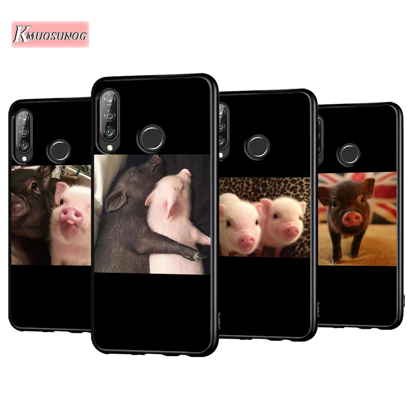Милый маленький розовый чехол для телефона с изображением свиньи Для Huawei P30 P20 P40