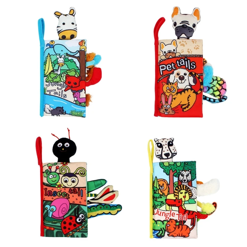 

1 компл., развивающая детская 3d-книга для детей, книга для детской ткани с пищалкой, обучающая книга для чтения с защитой от слез A2UB