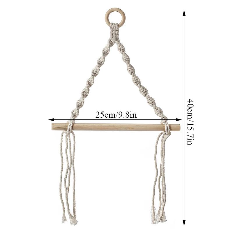 

Nordic Toilet Paper Holder Dispenser Hand-woven Tapestry Macrame Wall Hanging Bathroom Towel Rack Decoration