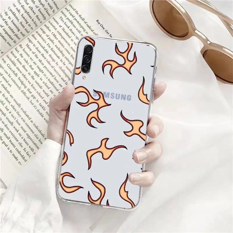 

Blue Flame Fire art color Phone Case Transparent for Samsung A71 S9 10 20 HUAWEI p30 40 honor 10i 8x xiaomi note 8 Pro 10t 11