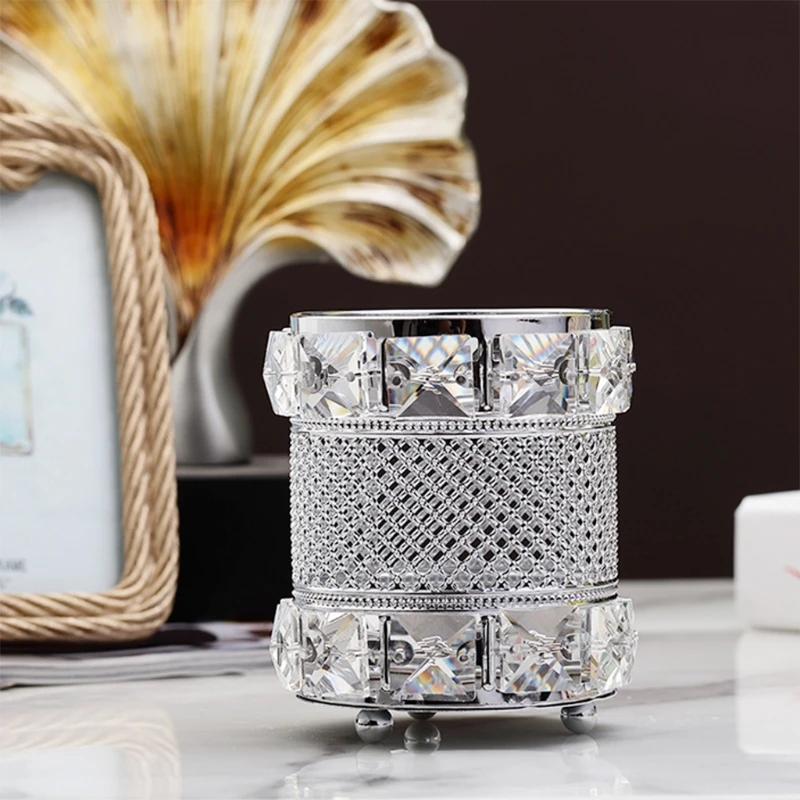 Держатель для кистей макияжа хрустальный ящик хранения инструментов настольная