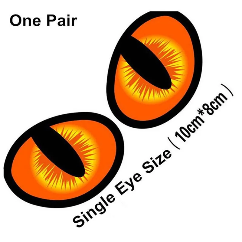 Пара 3D наклеек на автомобиль кошачьи глаза забавные виниловые Стикеры милая