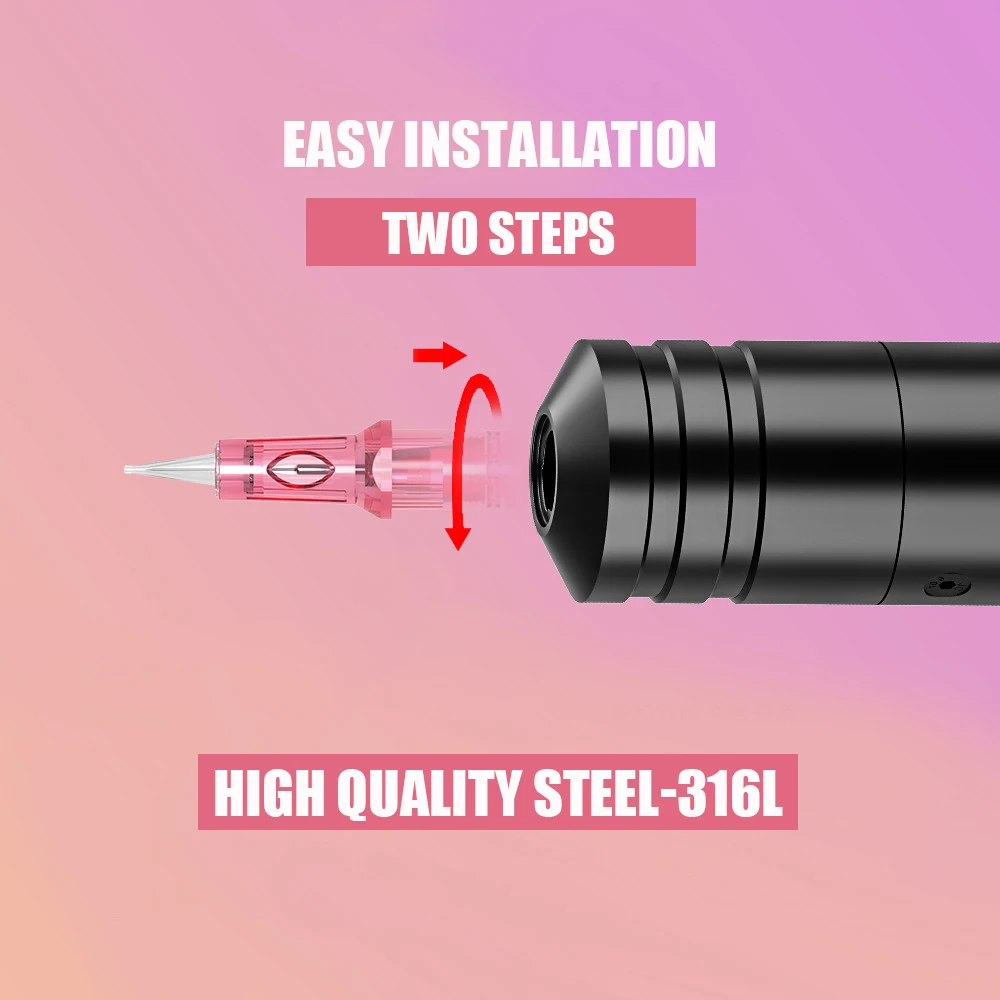 5pcs Round Liner SMP PUM Tattoo Cartridge Needle With 0.18MM 0.25 0.30 0.35MM Diameter Safety  Micropigmentation Permanent