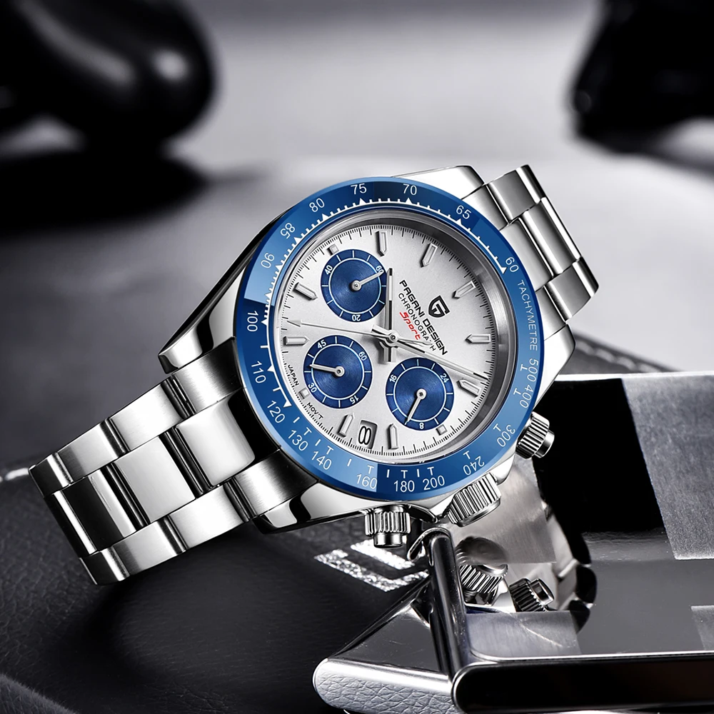 

PAGANI DESIGN Fashion Men's Watch Top Luxury Brand Sapphire VK63 Quartz Waterproof Sports Chronograph watches Relogio Masculino