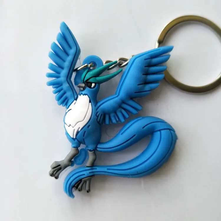 01 Аниме Покемон брелок ПВХ брелок Articuno Magikarp Gengar Zapdos Chansey Totodile мультфильм ювелирные изделия, подвески, аксессуары в подарок - Цвет: 01