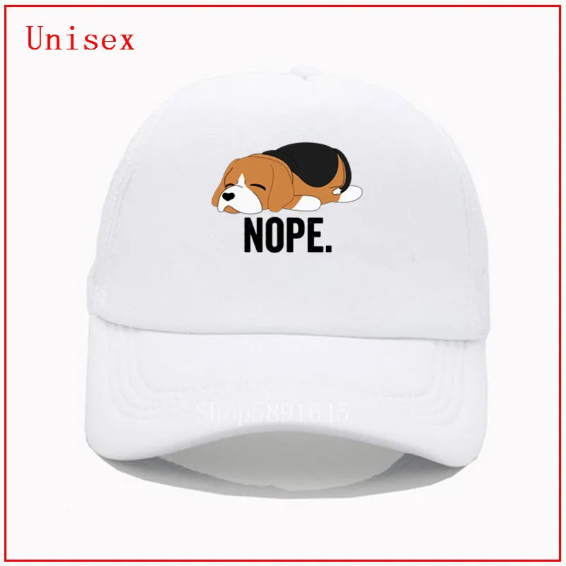 Бейсболка ленивая Beagle nope черная регулируемая шляпа аксессуары для