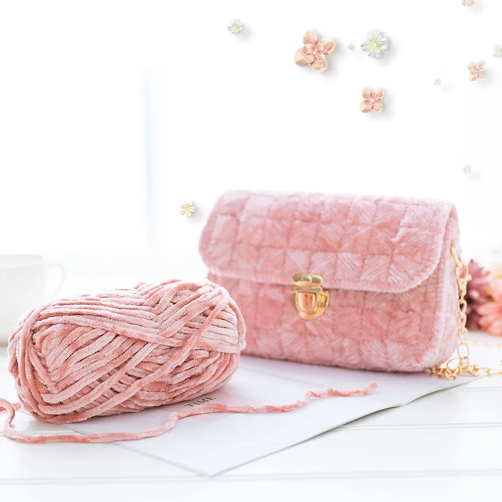 100 г/лот 80 м однотонная мягкая пряжа синель ручное вязание шерстяная толстая для