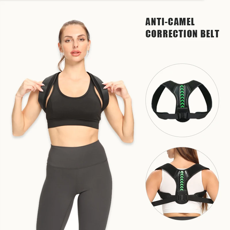 

Adjustable Back Shoulder Posture Corrector Belt Clavicle Spine Support Body Reshaped Upper Back Neck Brace Home Office Sport