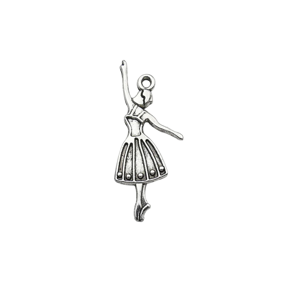 60pcs Mixed Tibetan Silver Plated Ballet Girl Charms Pendants Jewellery Making DIY Charm Crafts Handmade (Ballet Girl) | Украшения и