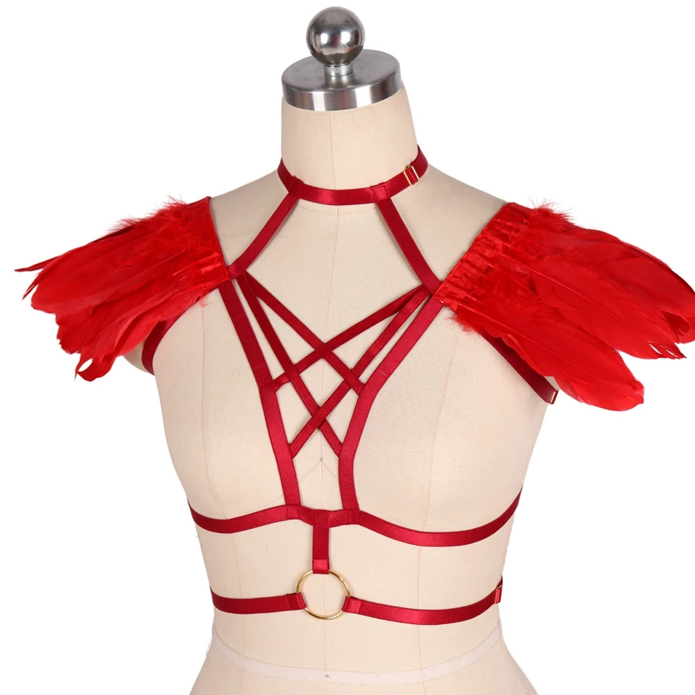 Портупея для груди в готическом стиле БДСМ панк |