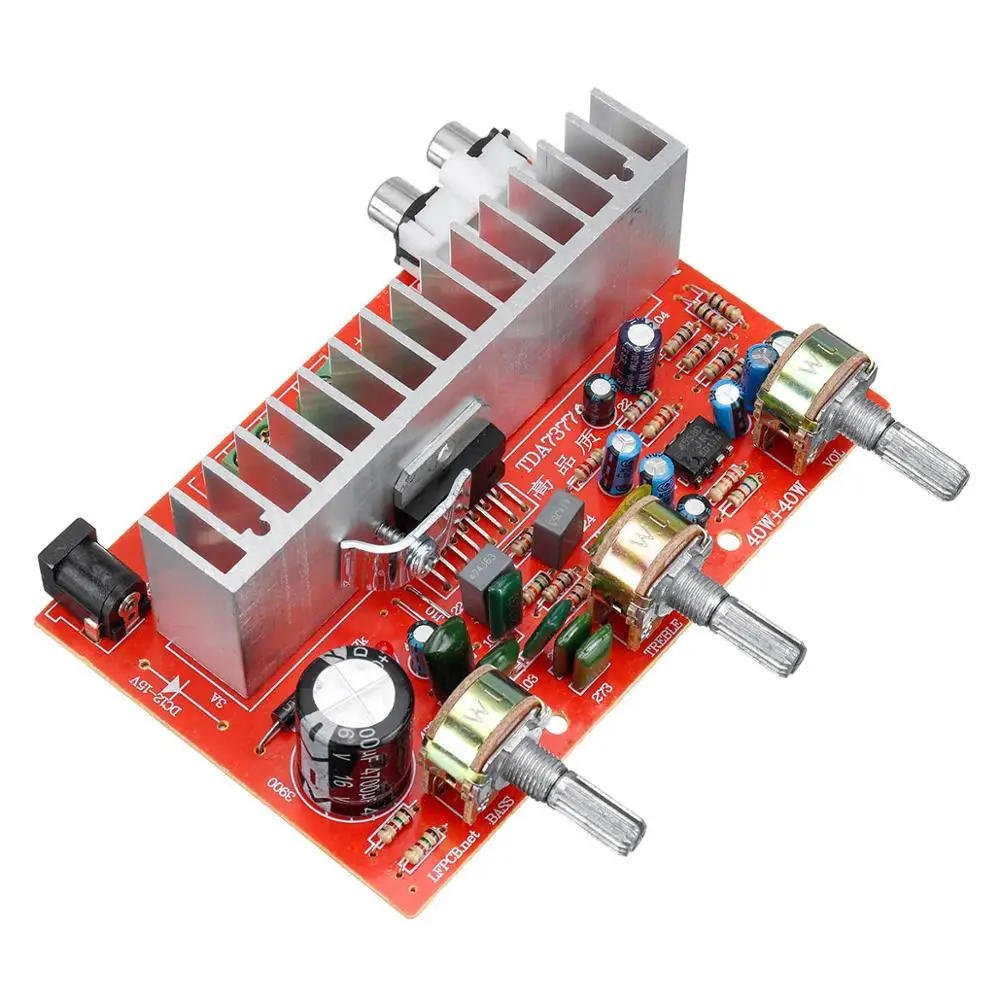 

TDA7377 DC12V 40W + 40W Car DIY Stereo Dual Channel Amplifier Board