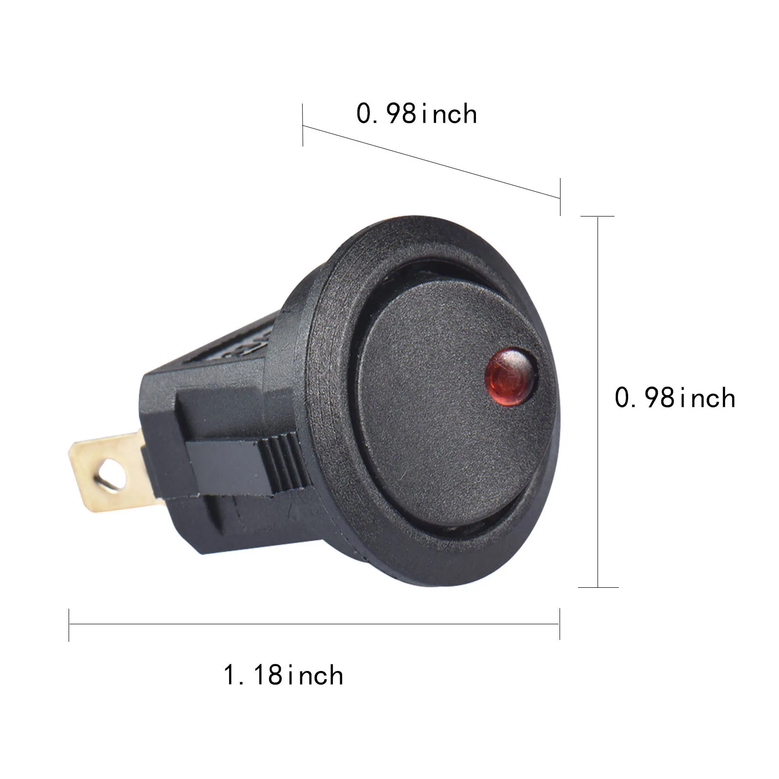 

Rocker Switch Lightweight Safe Toggle Switch For Car Switch Waterproof LED 20*Lightweight Luminescence Toggle Switches Hot