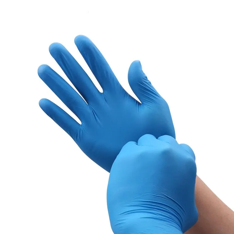

100 шт., водонепроницаемые перчатки из нитрила, без аллергии