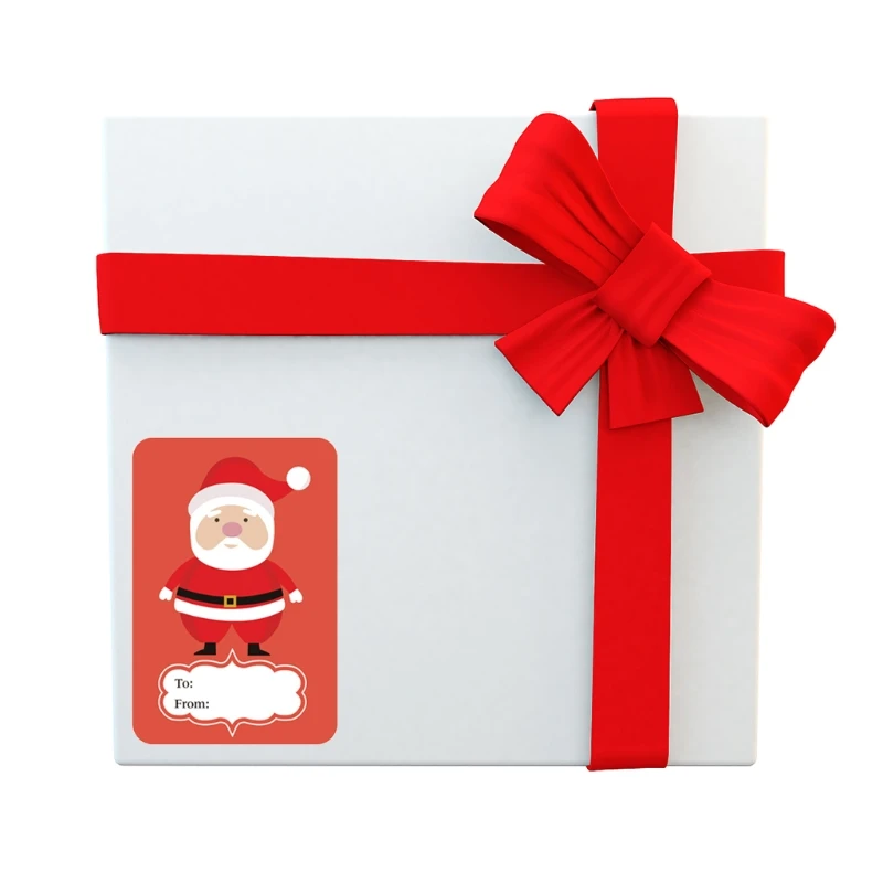 

250pcs 6 Designs Adhesive Christmas Gift Name Tags XMAS Stickers Present Seal Labels Christmas Decals Gift Package Decor