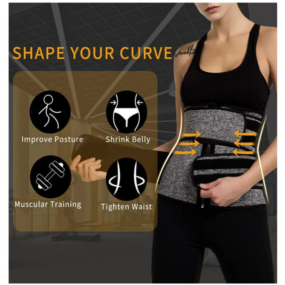 

Women's Slimming Belt Neoprene Bodysuit Double Belt Reinforcement Sports Abdomen Belt Waist Shaping Training Belt Utility Belt