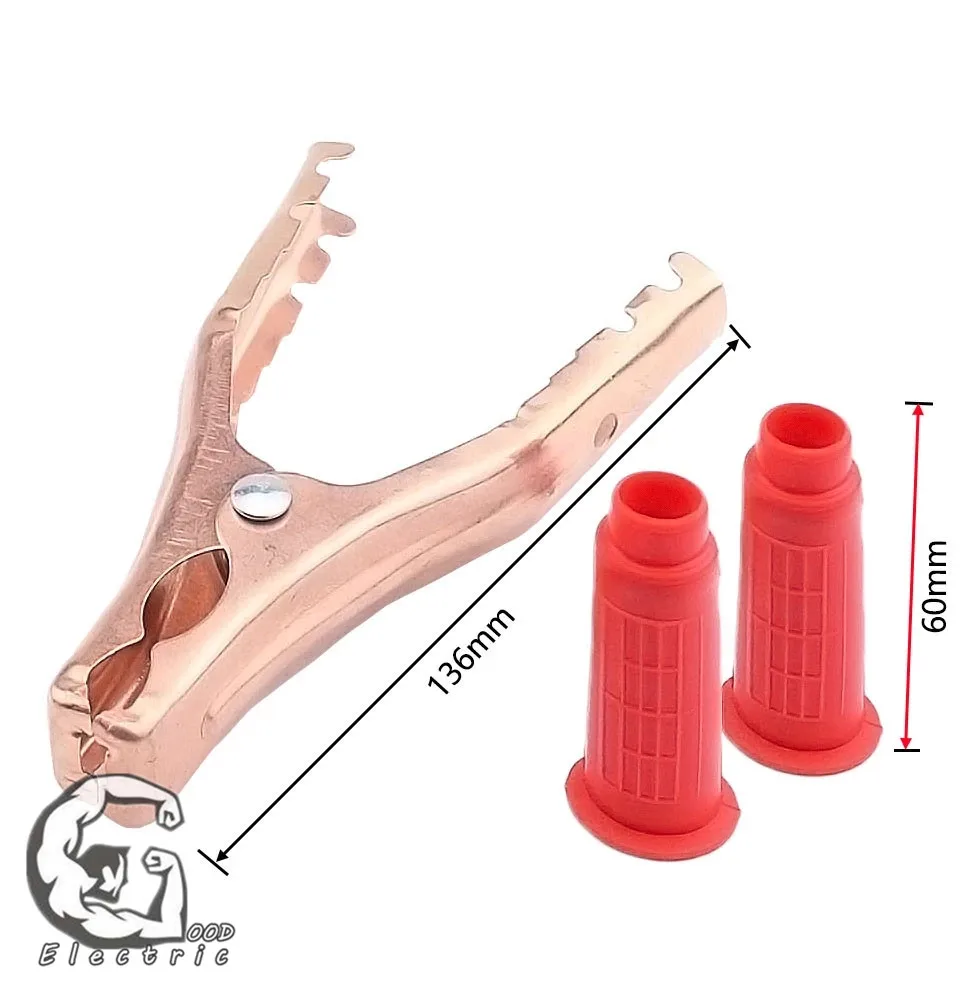 Изолированный зажим типа крокодил с пластиковой ручкой 136 А кабель испытанием