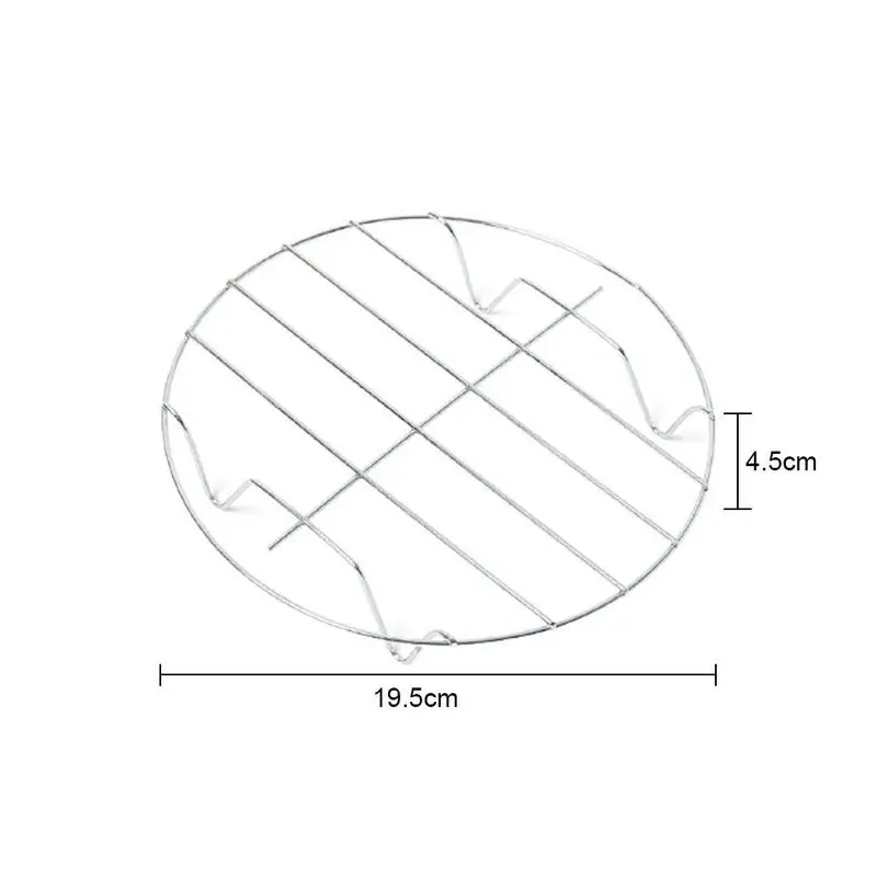 

High leg cooking rack round steel steaming egg rack cooling steaming baking W microwave oven rack bracket cookware rac L0P1