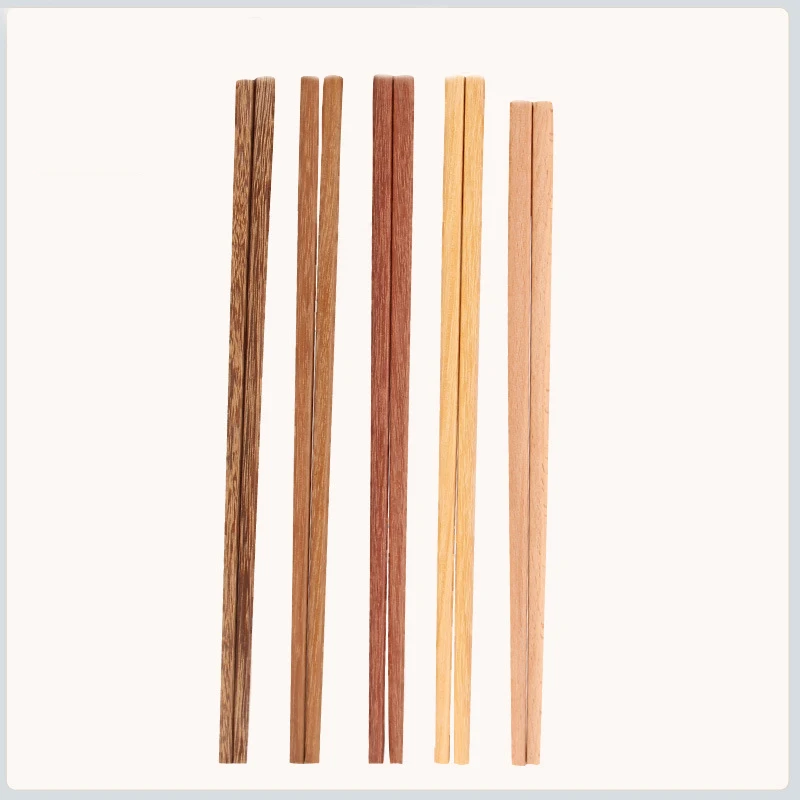 Круглые Китайские деревянные палочки для еды 5 пар без лака воска здоровые суши