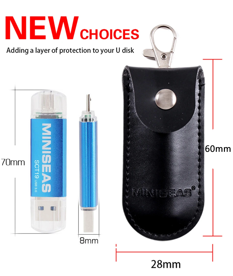 Usb 3,0 Miniseas OTG USB флеш-накопитель для смартфонов/планшетов/ПК 8 ГБ 16 ГБ 32 ГБ 64 Гб 128 ГБ флеш-накопитель высокоскоростной флеш-накопитель