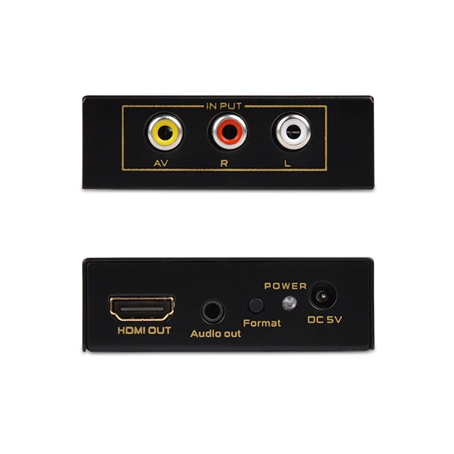 Av в hdmi конвертер RCA AV HDMI CVBS коробка видео адаптер для HD ТВ ПК DVD Xbox проектор |