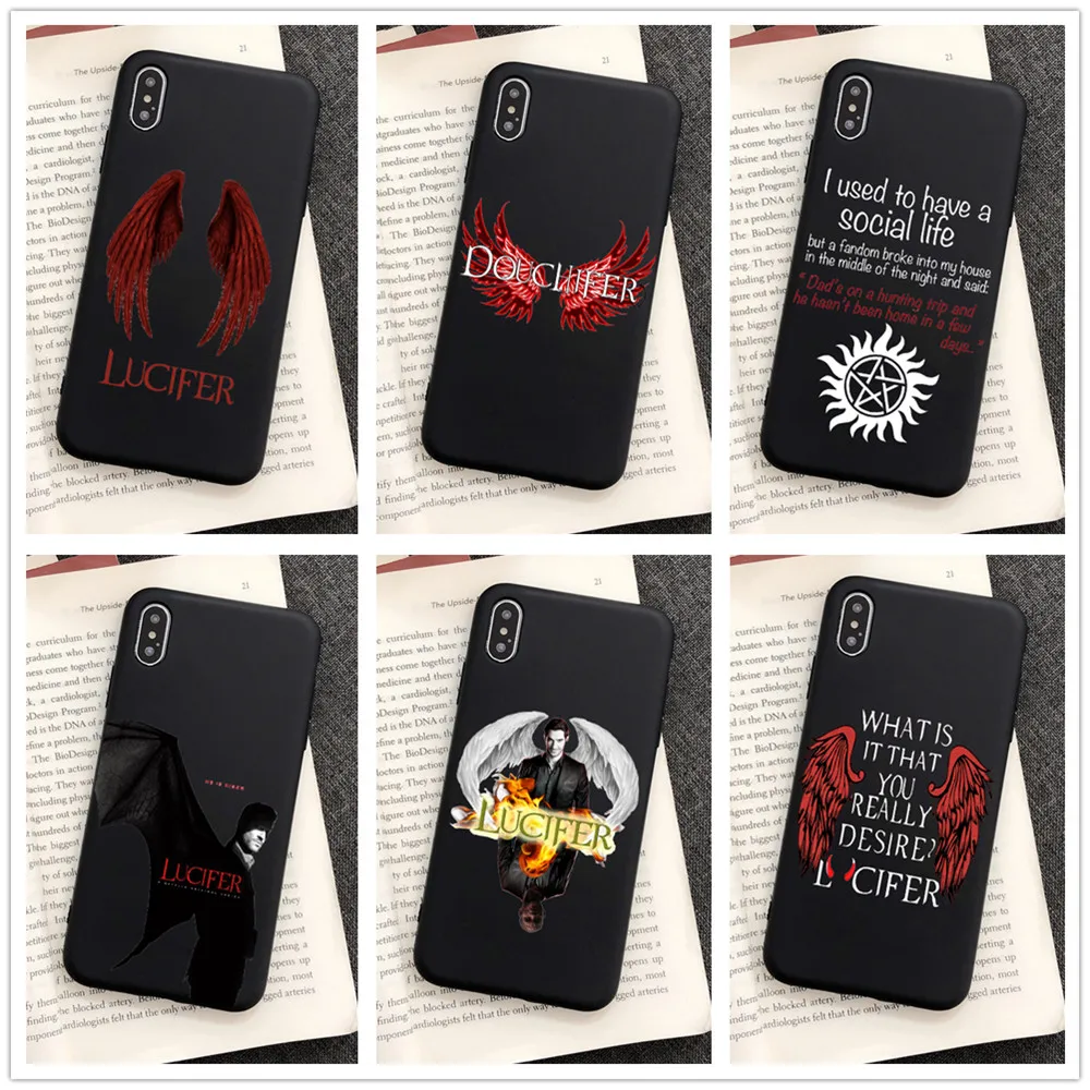 Американский ТВ дегенерирующий Ангел Люцифер карамельный черный ТПУ Мягкий