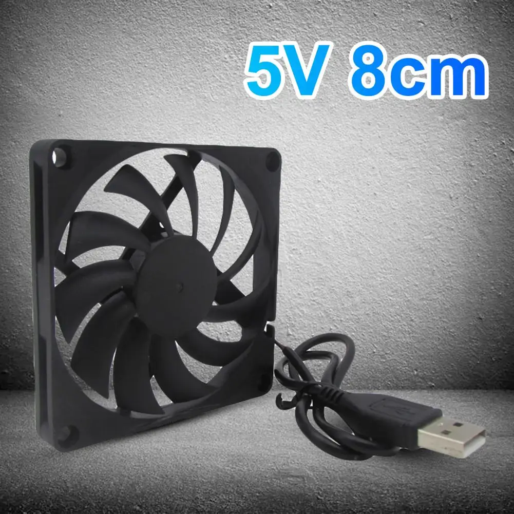 

Cooling Fan USB Connector Universal 5V 8cm Router Computer Case Heatsink for PC