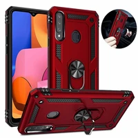 armor phone case for xiaomi redmi 9 9t a3 play cc9 se cc9e note 7 7a 8 8a k20 8t lite pro with magnetic metal ring stand cover
