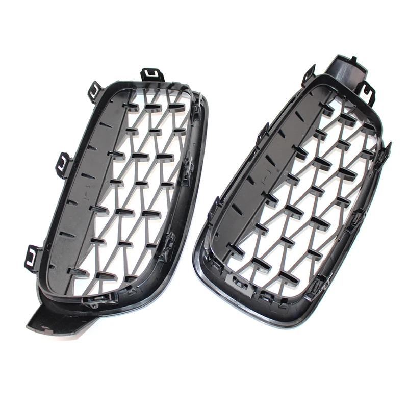 

A Pair Chrome Diamond Kidney Grilles Meteor Style Front Bumper For BMW 3 Series F30 F35 F31 2012-2018 Car Styling Accessories