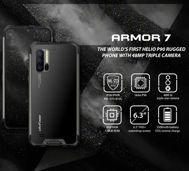 Новый Ulefone Armor 7 аккумулятор новый 6 3 дюймовый ULEFONE Мобильный телефон 5500 мАч |