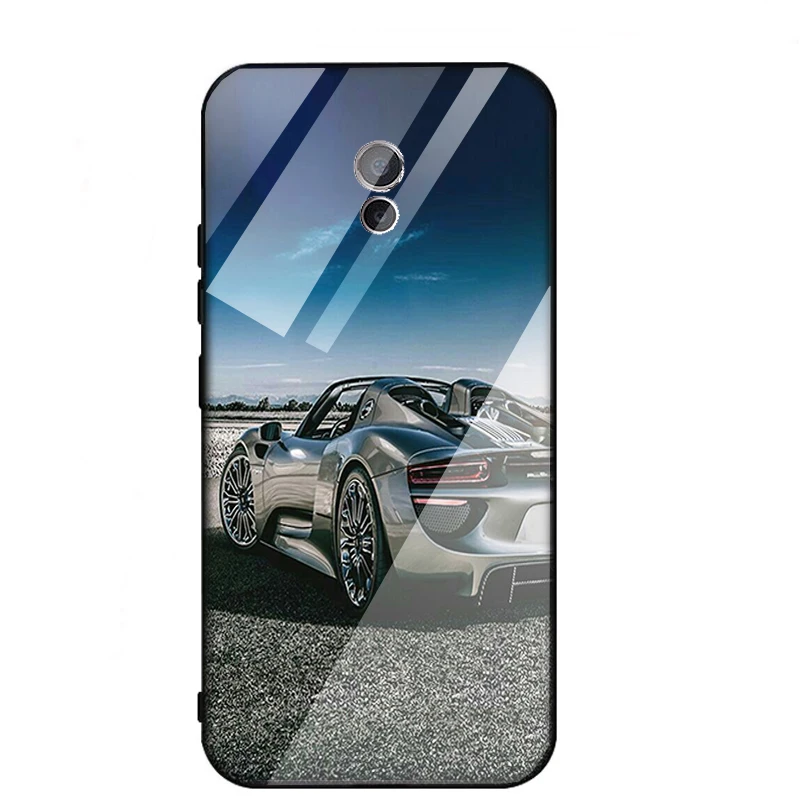 Luxury Glass black edge Phone Case For vivo y97 y93 y83 y85 y79 y75 iqoo v15 xplay6 Full car Cover Shell Caqa with celular logo |