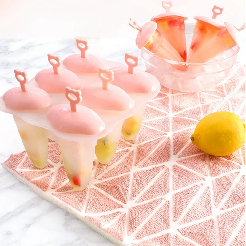 Форма для льда с 6 ячейками контейнер из пищевого силикона домашнего