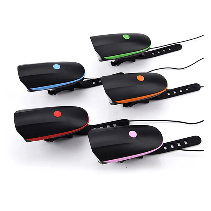 USB Перезаряжаемые велосипедные звонки велосипед Рог светильник головной