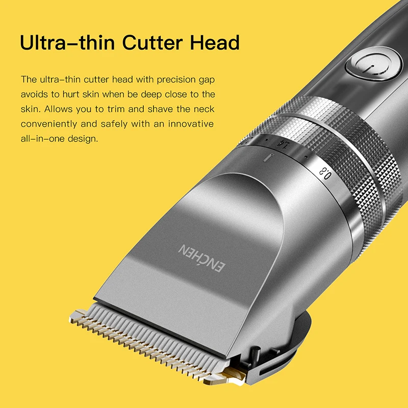 Машинка для стрижки волос ENCHEN Мужская перезаряжаемая от USB регулируемая длина |