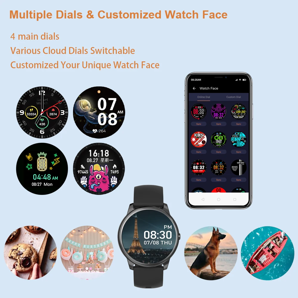 

Smart Watch Men Women Bluetooth Call Waterproof 2021 Heart Rate Fitness Watch Smartwatch for Android ios Xiaomi Huawei