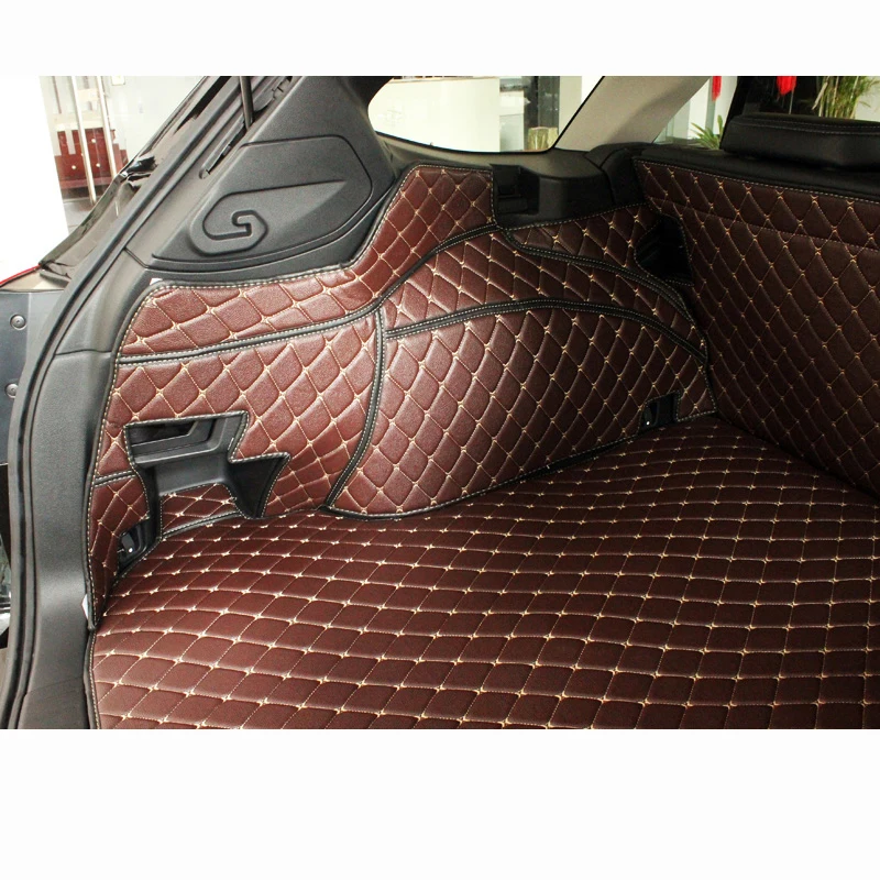 

FUZHKAQI leather car trunk mats for Subaru Outback 2010-2014 2015-2018 2019 years cargo liner accessories interior boot