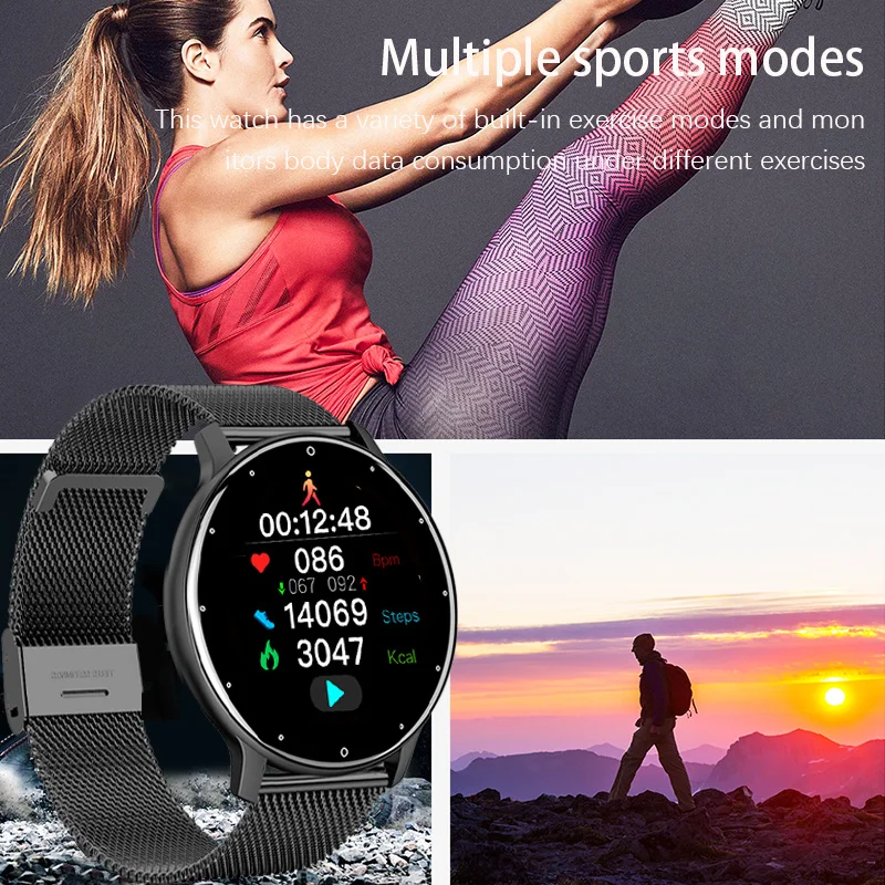 

Luik New Smart Watch Men Full Touch Screen Sports Fitness Watch IP67 Waterproof Smart Watch Ladies Bluetooth For Android Ios +